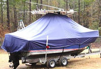 Photo of Edgewater 200CC 20xx T-Top Boat-Cover, viewed from Starboard Rear 