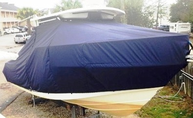 Edgewater 265 Express, 20xx, TTopCovers™ T-Top boat cover, starboard front