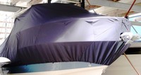 Edgewater® 265CC T-Top-Boat-Cover-Sunbrella-1999™ Custom fit TTopCover(tm) (Sunbrella(r) 9.25oz./sq.yd. solution dyed acrylic fabric) attaches beneath factory installed T-Top or Hard-Top to cover entire boat and motor(s)