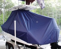 Everglades® 211CC T-Top-Boat-Cover-Elite-1099™ Custom fit TTopCover(tm) (Elite(r) Top Notch(tm) 9oz./sq.yd. fabric) attaches beneath factory installed T-Top or Hard-Top to cover boat and motors