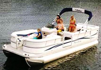 Fisher® Freedom 240 Deluxe Aft-Canopy-Top-Front-Zippers-OEM-D2™ Factory AFT (rear) CANOPY (Bimini) TOPCanvas (Fabric Only, NO Frame or Boot Cover) with Zipper at Front to join to Bow Canopy Top (not included), OEM (Original Equipment Manufacturer)