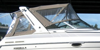 Photo of Formula 27 PC, 2002: Bimini Top, Connector, Side Curtains, Camper Top, Camper Side and Aft Curtains, viewed from Starboard Side 