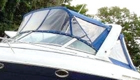 Photo of Formula 27 PC, 2004: Bimini Top, Connector, Side Curtains, Camper Top, Camper Side and Aft Curtains, viewed from Port Front 