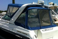 Photo of Formula 27 PC, 2004: Bimini Top, Connector, Side Curtains, Camper Top, Camper Side and Aft Curtains, viewed from Port Rear 