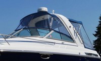 Photo of Formula 27 PC, 2007: Bimini Top, Front Connector, Side Curtains, Camper Top, Camper Side and Aft Curtains, viewed from Port Front 