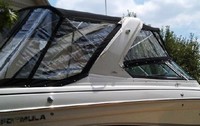 Photo of Formula 280 BR Radar Arch, 2007: Bimini Top, Front Connector, Side Curtains, Camper Top, Camper Side and Aft Curtains, viewed from Starboard Rear 