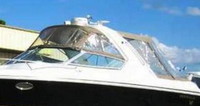 Photo of Formula 330 SS, 2004: Bimini Top, Front Connector, Side Curtains, Camper Top, Side and Aft Curtains, viewed from Port Front 