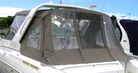 Photo of Formula 34 PC, 1999: Bimini Top, Front Connector, Side Curtains, Camper Top, Camper Side and Aft Curtains, viewed from Port Rear 