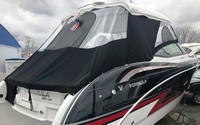Formula® 350 CBR Metal Frame Hard-Top Hard-Top-Side-Curtains-Front-OEM-T4™ Factory FRONT SIDE CURTAINS (used with a separate pair of REAR Side Curtains that are NOT included) with Eisenglass windows for boat with Factory Hard-Top, OEM (Original Equipment Manufacturer)