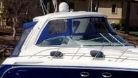 Photo of Formula 37 PC Hard-Top, 2007: Connector, Side Curtains, Camper Top, Camper Side and Aft Curtains, viewed from Starboard Front 