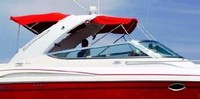 Photo of Formula 370 SS Aluminum WindShield, 2003: Bimini Top, Camper Top, Arch Connections, viewed from Starboard Side 