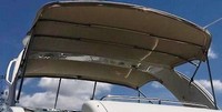 Photo of Formula 370 SS Aluminum WindShield, 2012: Bimini Top, Camper Top, Arch Connections, viewed from Port Rear 