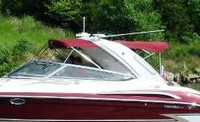 Photo of Formula 370 SS Aluminum WindShield, 2013: Bimini Top, Camper Top, viewed from Port Side 