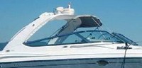 Photo of Formula 370 SS Stainless WindShield, 2005: Bimini Top, viewed from Starboard Side 