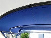 Photo of Formula 370 SS Stainless WindShield, 2007: Arch Camper Top, Arch Connection Zipper Strip Side Curtains, Inside 