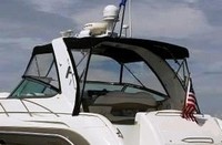 Photo of Formula 40 PC Arch, 2003: Bimini Top, Front Connector, Side Curtains, Camper Top, Side Curtains, viewed from Port Rear 
