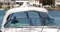 Photo of Formula 400 SS Hard-Top, 2011 Front Connector, Side Curtains, viewed from Starboard Front 