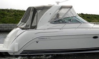 Photo of Formula 41 PC, 2001: Bimini Connection ConNetor Side Curtains, Camper Connection, Camper Side and Aft Curtains, viewed from Starboard Rear 