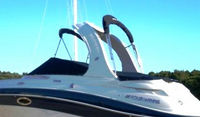 Photo of Four Winns V278 2008: Bimini Top in Boot, Camper Top in Boot, Cockpit Cover, viewed from Port Rear 