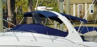 Four Winns® V358 Bimini-Top Cockpit-Cover-OEM-G5™ Factory Snap-On COCKPIT-COVER with Adjustable Support Pole(s) fitting into reinforced Snap(s) or Grommet(s), OEM (Original Equipment Manufacturer)