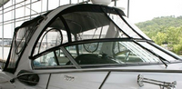 Photo of Four Winns V375 2010: Hard-Top, Front Visor, Side Curtains, Camper Top, Camper Side and Aft Curtains, viewed from Starboard Front 