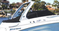Four Winns® Vista 288 Cockpit-Cover-Bimini-Cutouts-OEM-G4™ Factory Snap-On COCKPIT COVER with Cutouts (openings) for Bimini-Top (the Bimini-Top stands above the windshield) Frame (only), Adjustable Support Pole(s) and reinforced Snap(s) or Grommet(s) inside Cover for Tip of Pole(s), OEM (Original Equipment Manufacturer)