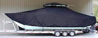 Photo of Freeman 33 20xx T-Top Boat-Cover T-Top Storage BonNet, viewed from Port Side 