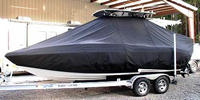 Photo of Glasstream 242CCX 20xx T-Top Boat-Cover, viewed from Port Side 