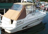 Photo of Glastron GS 249 Ameritex, 2002: Bimini Top, Front Connector, Side Curtains, Aft Curtain, viewed from Starboard Rear 