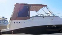 Photo of Glastron GS 249 Ameritex, 2004: Bimini Top, Front Connector, Side Curtains, Camper Top, Camper Side and Aft Curtain, viewed from Starboard Side 