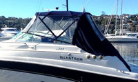 Photo of Glastron GS 259, 2006: Bimini, Front Connector, Side Curtains, Aft Curtain, viewed from Port Side 