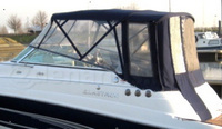 Glastron® GS 259 Bimini-Connector-OEM-T3™ Factory Front BIMINI CONNECTOR Eisenglass Window Set (also called Windscreen, typically 3 front panels, but 1 or 2 on some boats) zips between Bimini-Top (not included) and Windshield. (NO Bimini-Top OR Side-Curtains, sold separately), OEM (Original Equipment Manufacturer)