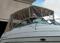 Photo of Glastron GS 279, 2004: Bimini Top, Front Connector, Side Curtains, Aft Curtains Beige sunbrella, viewed from Starboard Front 