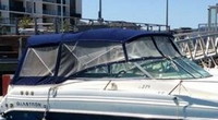 Photo of Glastron GS 279, 2006: Bimini Top, Front Connector, Side Curtains, Camper Top, Camper Side and Aft Curtains, viewed from Starboard Front 