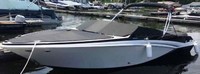 Photo of Glastron GT 225 Std WindShield, 2013: Bimini Top in Boot, Bow Cover Cockpit Cover, viewed from Port Front 