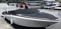 Photo of Glastron GT 225 Std WindShield, 2013: Bimini Top in Boot, Bow Cover Cockpit Cover, viewed from Starboard Front 