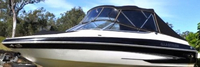 Photo of Glastron GX 205, 2006: Bimini Top, Front Connector, Side Curtains, Aft Curtain, Bow Cover, viewed from Port Side 