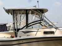 Photo of Grady White Adventure 208, 1997: Hard-Top, Front Visor, Side Curtains, viewed from Starboard Side 