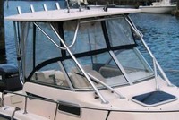 Photo of Grady White Adventure 208, 1998: Hard-Top, Front Visor, Side Curtains, viewed from Starboard Front 