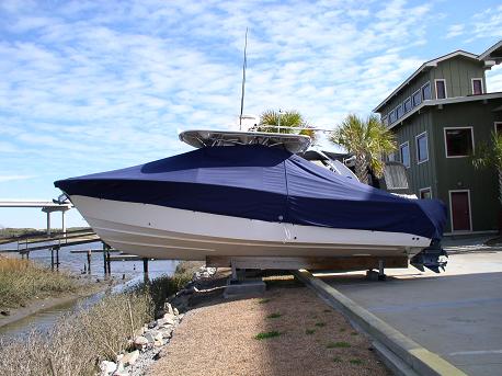 Grady White Bimini 306, 20xx, TTopCovers™ T-Top boat cover 97 side
