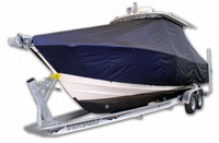 Grady White® Canyon 271 T-Top-Boat-Cover-Elite-1849™ Custom fit TTopCover(tm) (Elite(r) Top Notch(tm) 9oz./sq.yd. fabric) attaches beneath factory installed T-Top or Hard-Top to cover boat and motors