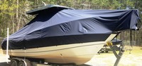 Grady White® Canyon 283 T-Top-Boat-Cover-Elite-1949™ Custom fit TTopCover(tm) (Elite(r) Top Notch(tm) 9oz./sq.yd. fabric) attaches beneath factory installed T-Top or Hard-Top to cover boat and motors