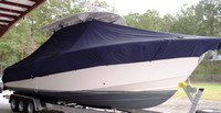 Grady White® Canyon 306 T-Top-Boat-Cover-Elite-2399™ Custom fit TTopCover(tm) (Elite(r) Top Notch(tm) 9oz./sq.yd. fabric) attaches beneath factory installed T-Top or Hard-Top to cover boat and motors