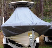 Grady White® Coastal Explorer 251 T-Top-Boat-Cover-Elite-1549™ Custom fit TTopCover(tm) (Elite(r) Top Notch(tm) 9oz./sq.yd. fabric) attaches beneath factory installed T-Top or Hard-Top to cover boat and motors