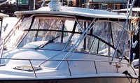 Photo of Grady White Express 330, 2002: Hard-Top, Front Visor, Side Curtains, viewed from Port Front 