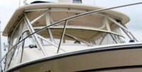 Grady White® Express 330 Hard-Top-Visor-Side-Curtains-Aft-Drop-Curtain-Strataglass-OEM-J7™ Factory 3 item (4-8 pieces) 4-sided enclosure replacement canvas set: front window Visor panels (1, 2 or 3 on Walk Around Cuddy boats), 3 on Dual Console boats), Side Curtains (pair each) and Aft Drop Curtain for factory installed Hard Top (Strataglass(r) windows, #10 zippers), OEM (Original Equipment Manufacturer)