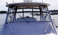 Photo of Grady White Express 330, 2007 Front Visor, Side Curtains, Aft-Drop-Curtain Sunbrella Fabric, Front 