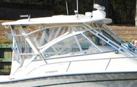 Photo of Grady White Express 330, 2009: Hard-Top, Front Visor, Side and Aft-Drop-Curtain, viewed from Starboard Side 