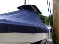 Photo of Grady White Fisherman 222 20xx T-Top Boat-Cover, viewed from Port Front 