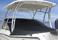 Grady White® Freedom 255 Aft-Tonneau-Cover-Hard-Top-OEM-J4™ Factory Aft TONNEAU COVER (sometimes called Cockpit-Cover) for setup with Factory Hard-Top, with Adjustable Support Pole, OEM (Original Equipment Manufacturer)